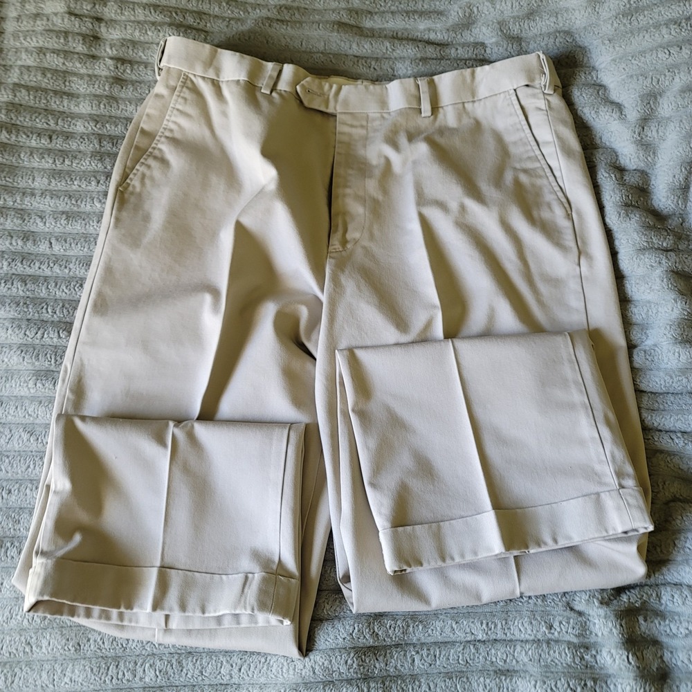 Saddlebred Pants Men's 40x32‎ Tan Suit Separates Pleated Slacks